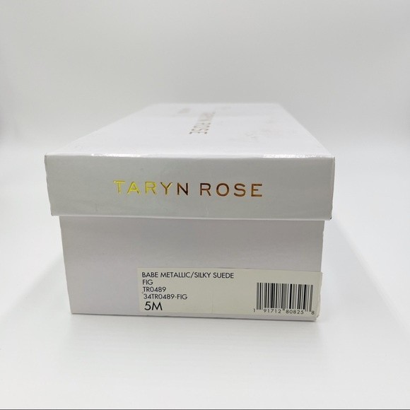Taryn Rose Womens Size 5 Babe Metallic Suede Leather Wine‎ Plum Fig Pumps Heels - Picture 14 of 14